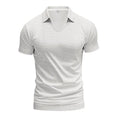 Men's loose fit V-neck short sleeve T-shirt in cotton blend fabric available in six colours