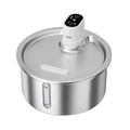 Stainless steel heated pet water fountain with temperature control base for dogs and cats