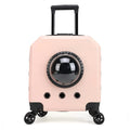 PVC hard-shell cat trolley carrier in solid colour options with 15L capacity