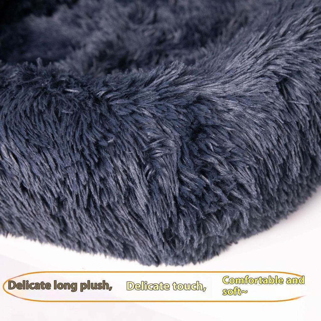 Winter thicken thermal vehicle-mounted pet mat on car seat in beige or dark grey