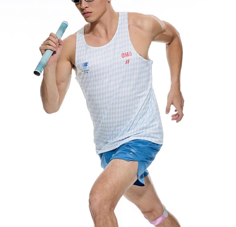 Men's black four-point running shorts with laser stitching on a flat surface, showing stretch fabric.