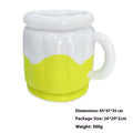 Yellow inflatable PVC ice bucket for portable drink chilling at parties.