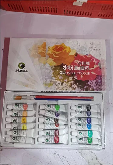 Marley gouache paint set box with tubes in 12, 18, 24, or 36 colour options