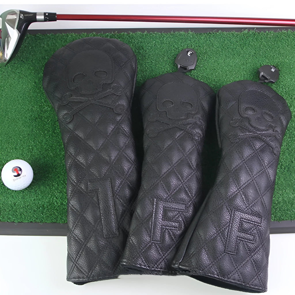 Black and white waterproof protective cover for golf wooden poles