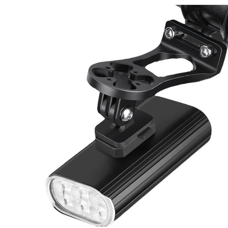 Aluminium alloy bicycle headlight with six XPT lamp beads and USB Type-C charging port