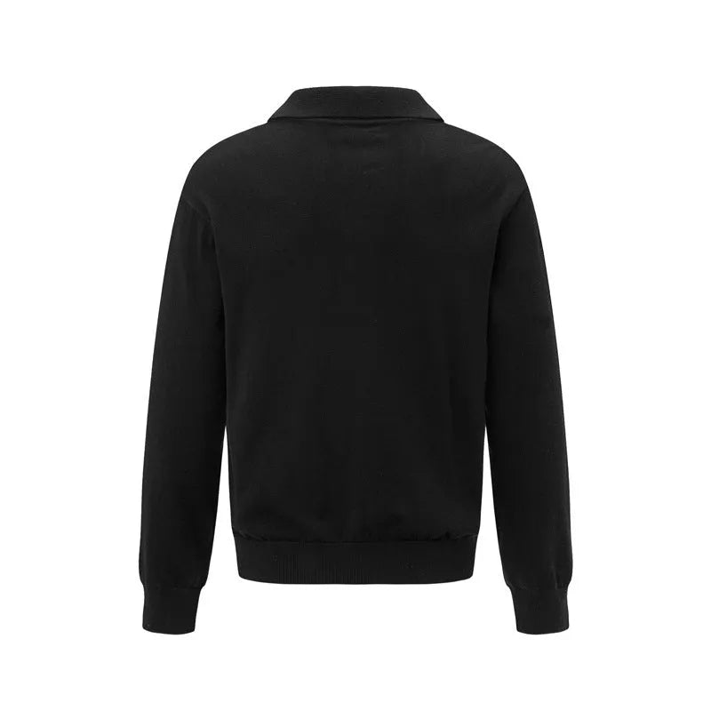 Loose all-matching bottoming shirt pullover sweater in chemical fibre blend fabric