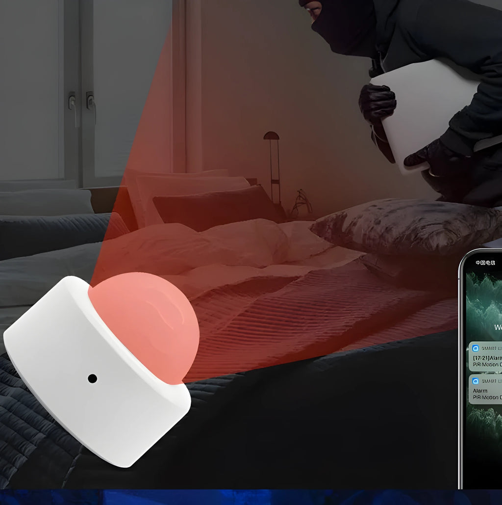 White Ih-K 0010 infrared body sensor measuring 33mm with ZigBee 3.0 wireless connectivity