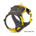 Orange blue nylon dog chest strap vest with hand rope in adjustable vest-style design