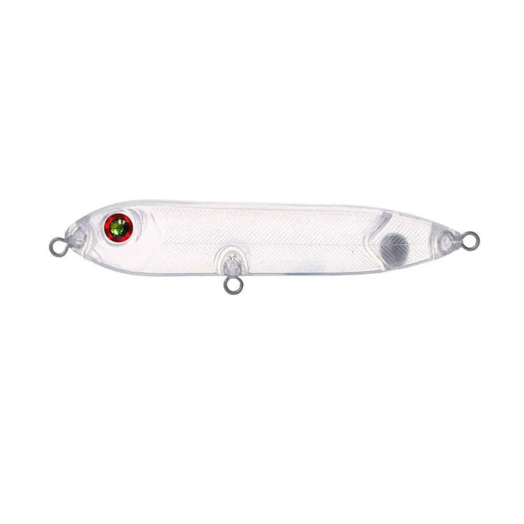 Transparent 9.5cm blank fishing lure body with 7mm fish eye hole