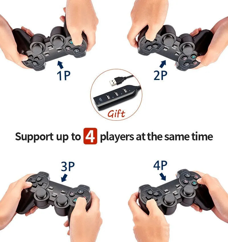 Super ConsoleX wired USB game controller with Snes handle design on black background