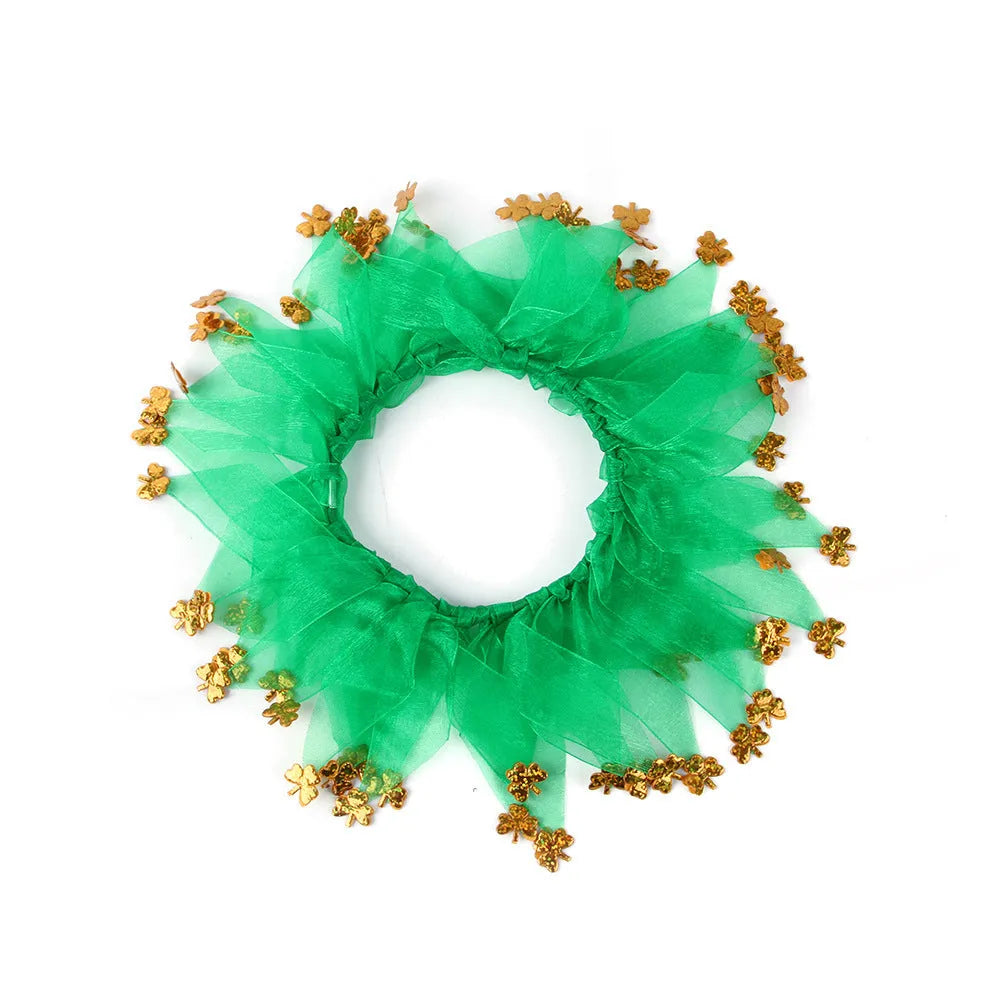 Tie-dye cloth pet collar with Christmas and Halloween colour themes in free size