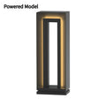 Geometric square courtyard lamp with stainless steel and acrylic construction for outdoor garden lighting