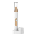 Gold ultrasonic tooth cleaning device for removing tartar and surface stains at home.