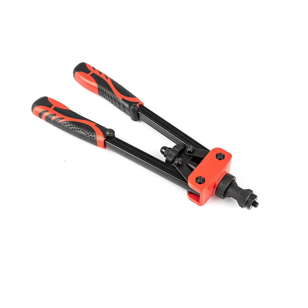 CQ14 model alloy rivet nut pull-setter gun, 37 cm long, with set of six M3 M4 M5 M6 M8 M10 tips.