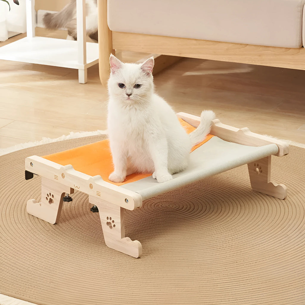 Wooden cat hammock hanging bed suitable for balcony windows or bedside, seven style options available