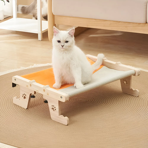 Wooden cat hammock hanging bed suitable for balcony windows or bedside, seven style options available