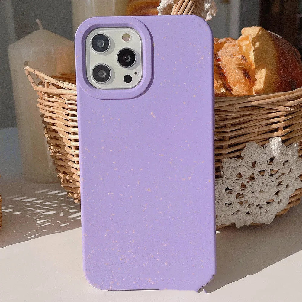 Wheat straw degradable protective rear case for iPhone 14 Pro Max in multiple colour options.