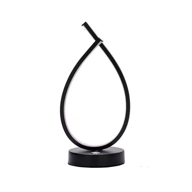 Water drop shaped USB table lamp with touch control in black colour