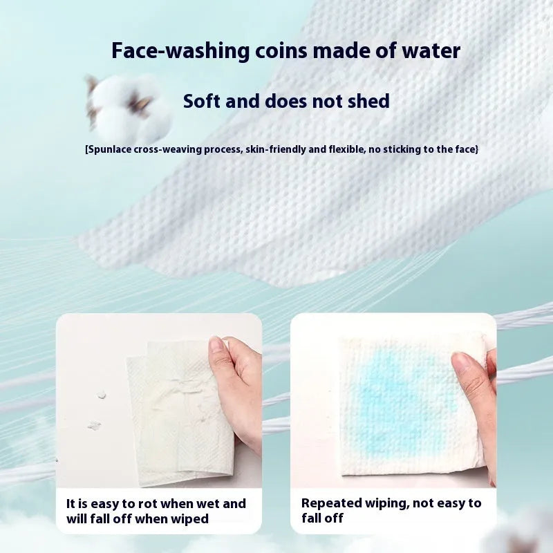 Disposable face cloth roll with 100 sheets, hanging removable design, thickening viscose polyester blend material