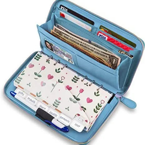 RFID blocking anti-theft card holder wallet with zip closure in seven colour options