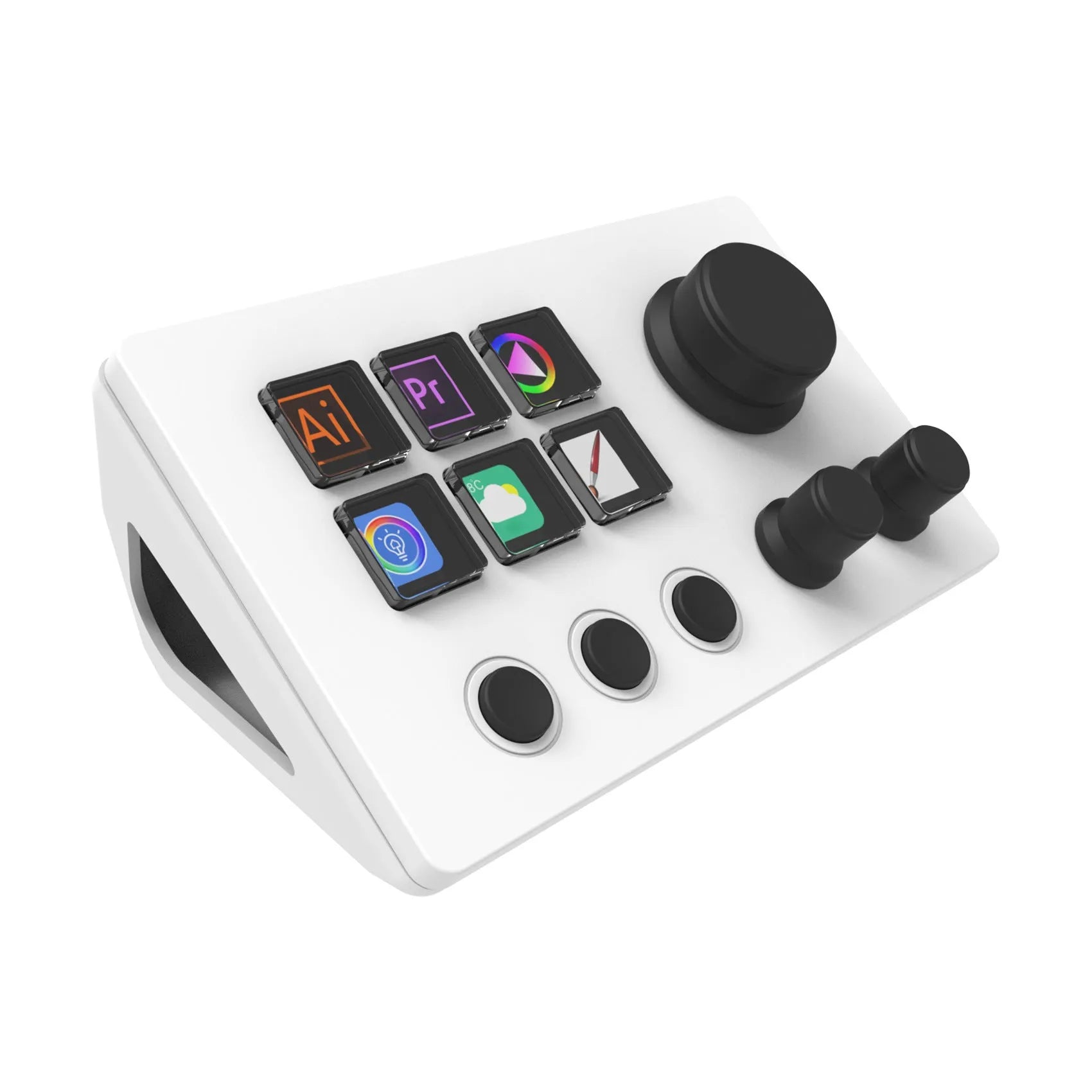 Visual Keyboard N3 silicone USB keypad with mounting bracket in black or white colour
