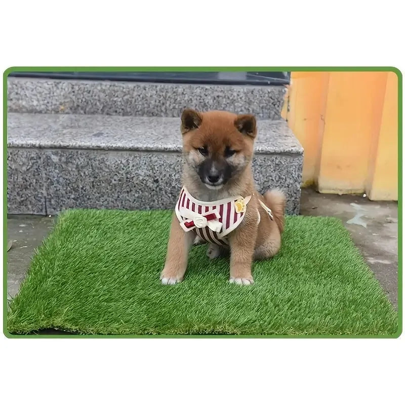 Artificial grass dog and cat toilet training mat with waterproof backing in multiple sizes