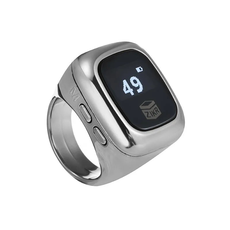 Al-fatiha Zikr electronic counter with digital display in choice of six colours and three band sizes.