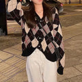 Casual cardigan coat in knitted acrylic fabric showing Japanese Korean style with macaron colour options