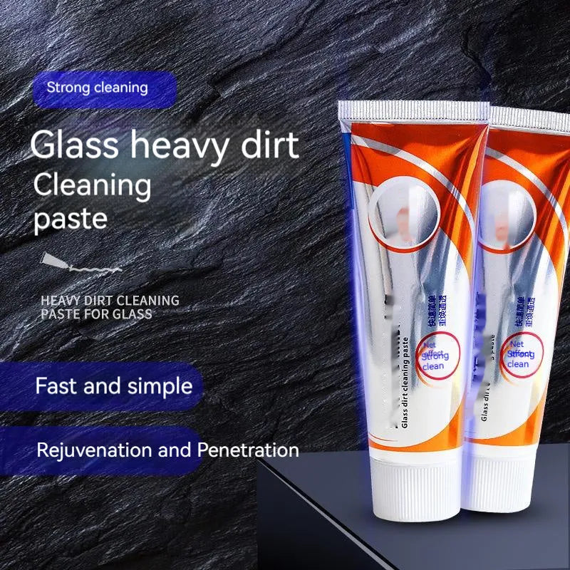 White 65ml car windscreen scavenging agent bottle for oil stain removal, dimensions 13.2cm by 4.7cm.