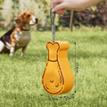 Portable pet water bottle with orange and white colour options showing water and food compartments