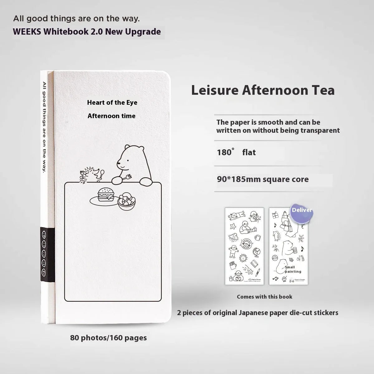 Children's plaid mesh notebook with paper cover and stickers in various colour options