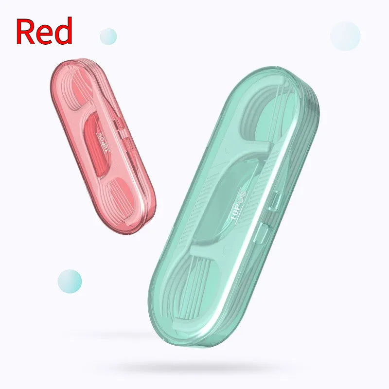 Independent packaging dental floss with 100 single-use strands in plastic material