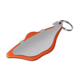Mountain bike disc brake pads with metal linings in black and orange colour options