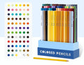 Boxed set of 72 or 126 soft-core coloured pencils with basswood barrels for drawing and sketching.