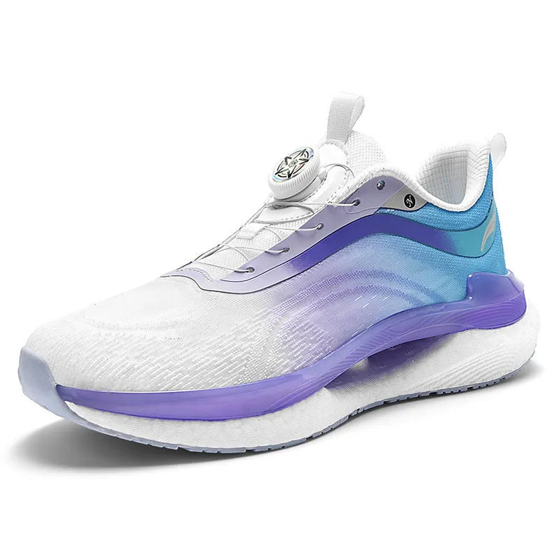 Men's high top running shoes with breathable mesh upper and buckle fastening in various colour options