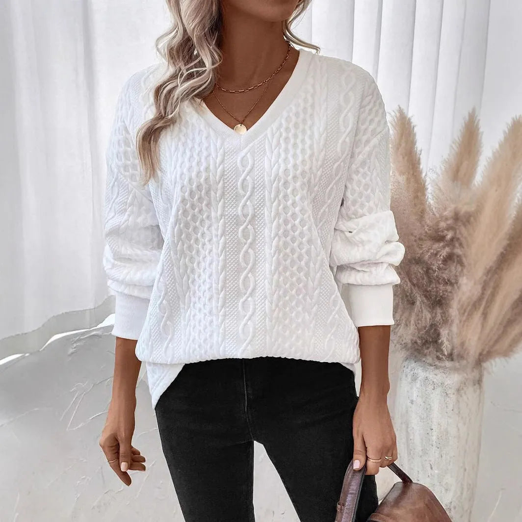 Men's milky white polyester t-shirt with 3D pattern, Japanese Korean loose fit design, long sleeves