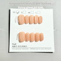 Frosted velvet Cat's Eye aurora gel nail art stickers in short ladder sizes