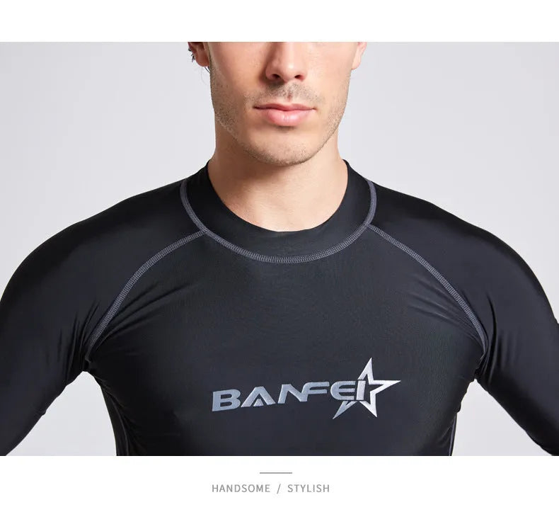 Men's quick-drying half sleeve swimsuit wetsuit for snorkelling and surfing