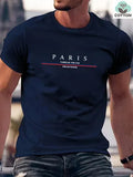 Heavyweight pure cotton men's t-shirt with bold letter print design in loose fit casual style