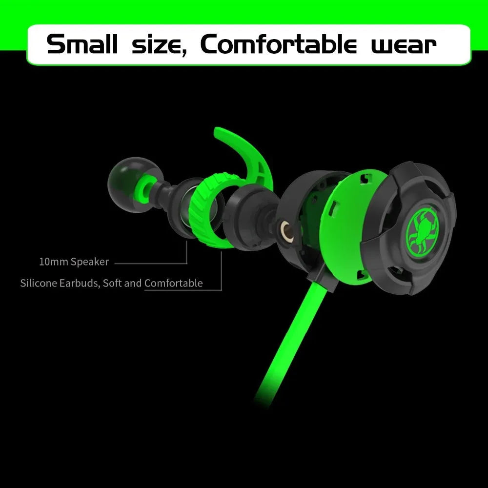 Shuangmai wired computer gaming headset in black colour with in-ear design and 1.5 cm cable