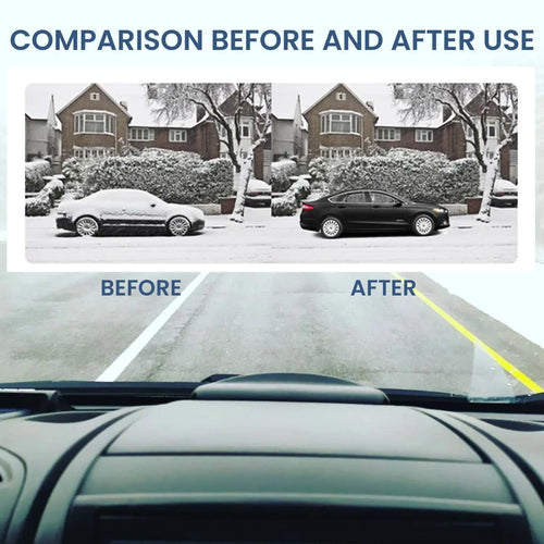 Black glass car deicing tool for snow removal from windscreens, measuring 5cm long.