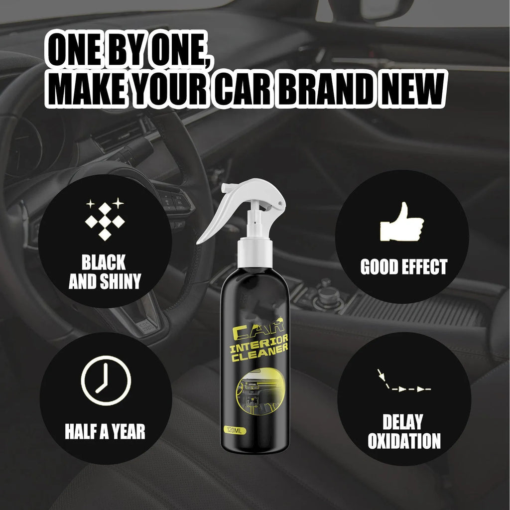 120ml car interior cleaner bottle for leather and plastic dashboard maintenance