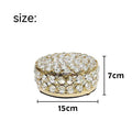 European style metal jewelry storage box with French gold finish