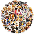 Pack of 100 realistic dog facial expression stickers in Nordic style design