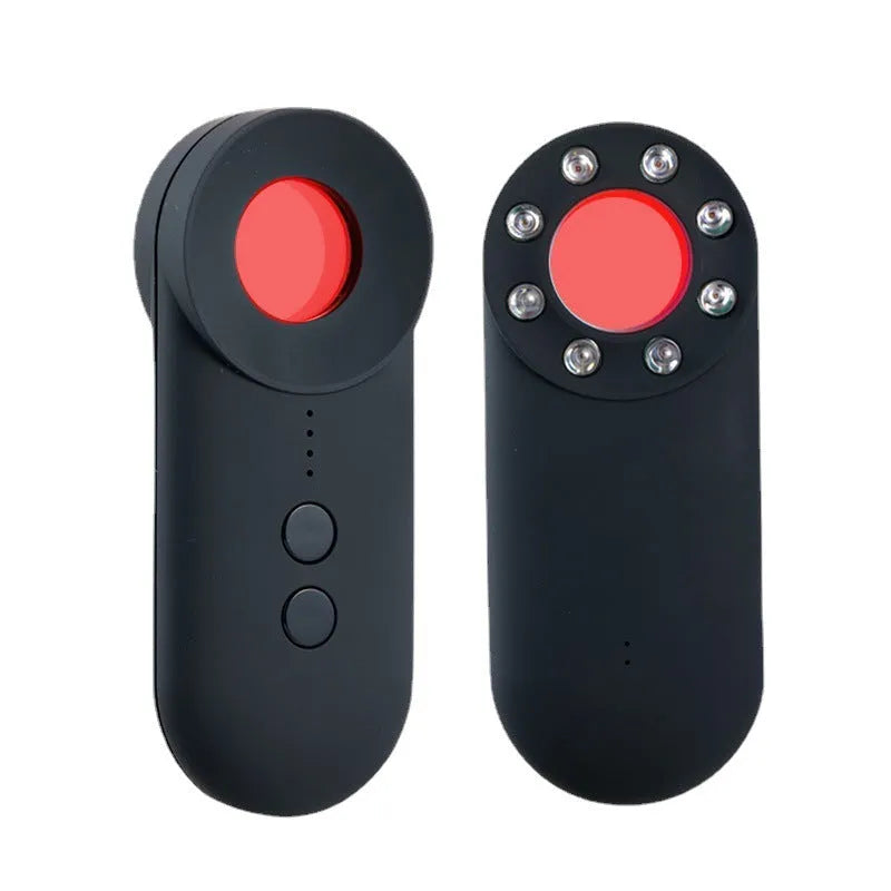 Black GPS signal detector measuring 93.8mm with WiFi and surveillance camera detection capabilities