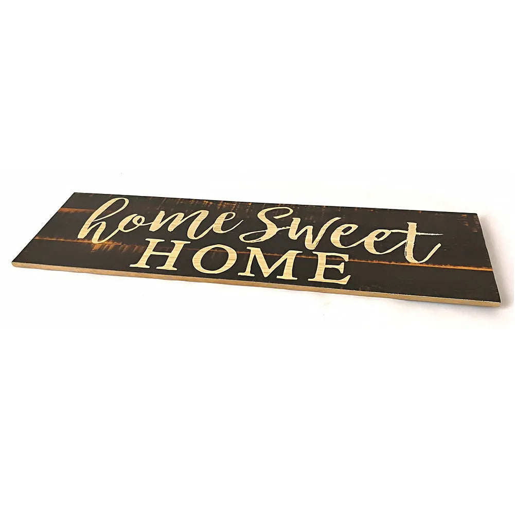 Wood carving pendant wall ornament in black or white, measuring 40cm long by 12cm wide