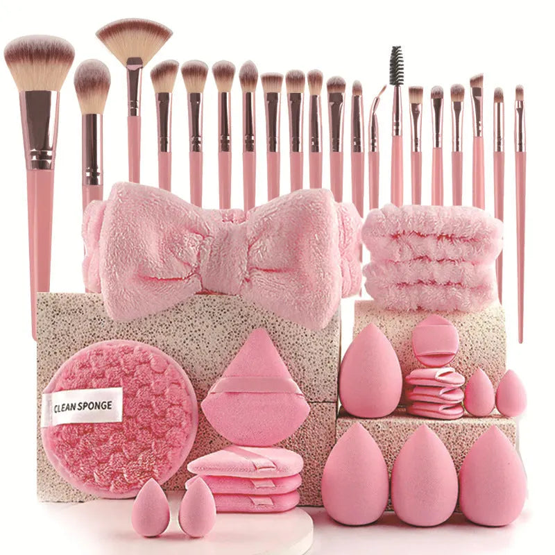 Hydrophilic non-latex beauty tools set with multiple piece counts and colour options