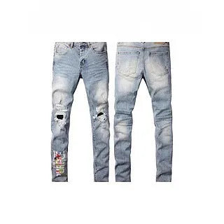 Men's black slim fit skinny jeans with straight leg pencil pants design and button fly