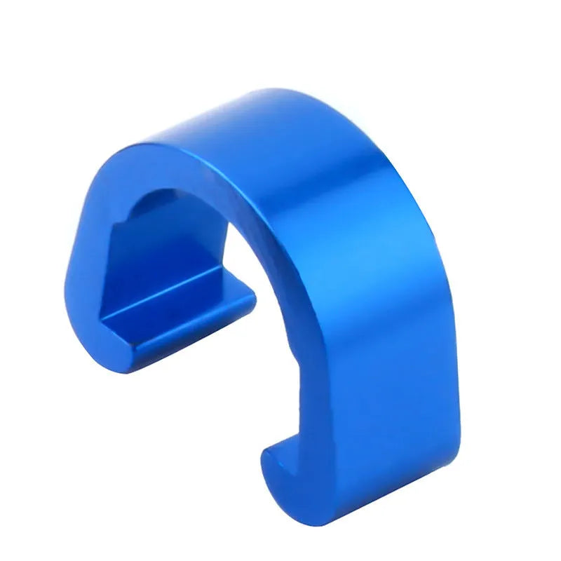 Aluminium alloy C-shaped buckle in various colours, dimensions 10.2mm by 13mm by 5mm.