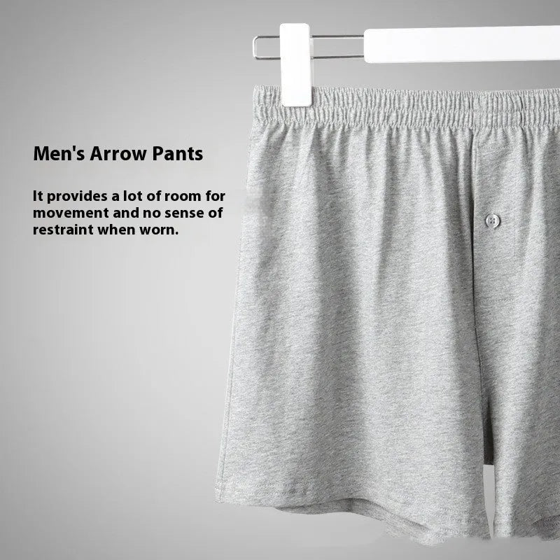 Men's pure cotton high waist boxer shorts in light grey, dark blue and black colours